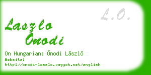 laszlo onodi business card